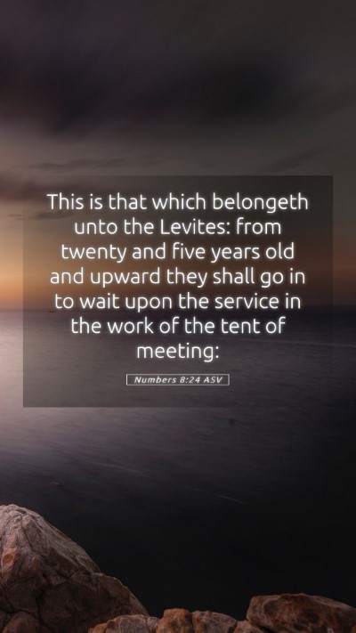 Picture 05 - Numbers 8:24 ASV Mobile Phone Wallpaper - This is that which belongeth unto the Levites: - Mobile Bible Verse Wallpaper