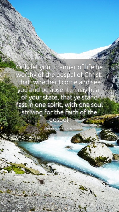 Picture 05 - Philippians 1:27 ASV Mobile Phone Wallpaper - Only let your manner of life be worthy of the - Mobile Bible Verse Wallpaper
