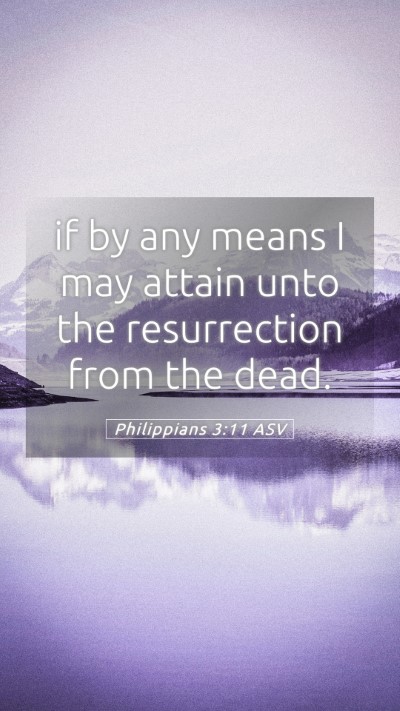 Picture 05 - Philippians 3:11 ASV Mobile Phone Wallpaper - if by any means I may attain unto the - Mobile Bible Verse Wallpaper