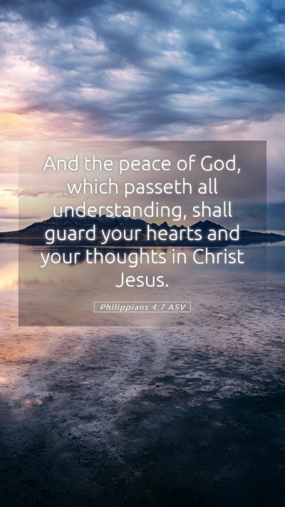 Picture 05 - Philippians 4:7 ASV Mobile Phone Wallpaper - And the peace of God, which passeth all - Mobile Bible Verse Wallpaper