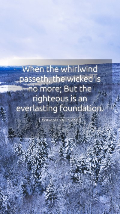 Picture 05 - Proverbs 10:25 ASV Mobile Phone Wallpaper - When the whirlwind passeth, the wicked is no - Mobile Bible Verse Wallpaper