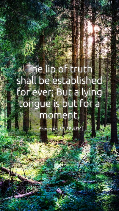 Picture 05 - Proverbs 12:19 ASV Mobile Phone Wallpaper - The lip of truth shall be established for ever; - Mobile Bible Verse Wallpaper