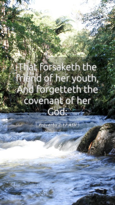 Picture 05 - Proverbs 2:17 ASV Mobile Phone Wallpaper - That forsaketh the friend of her youth, And - Mobile Bible Verse Wallpaper
