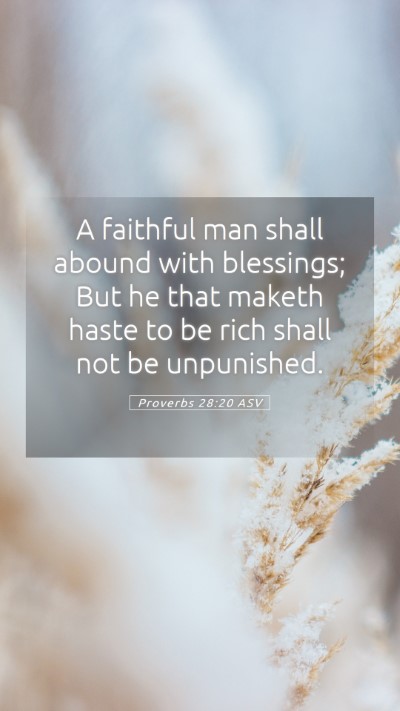 Picture 05 - Proverbs 28:20 ASV Mobile Phone Wallpaper - A faithful man shall abound with blessings; But - Mobile Bible Verse Wallpaper