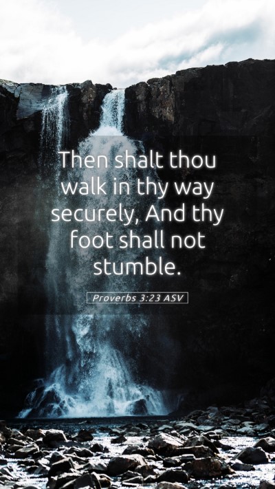 Picture 05 - Proverbs 3:23 ASV Mobile Phone Wallpaper - Then shalt thou walk in thy way securely, And thy - Mobile Bible Verse Wallpaper