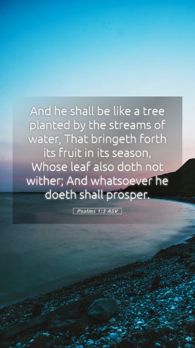 Picture 05 - Psalms 1:3 ASV Mobile Phone Wallpaper - And he shall be like a tree planted by the - Mobile Bible Verse Wallpaper