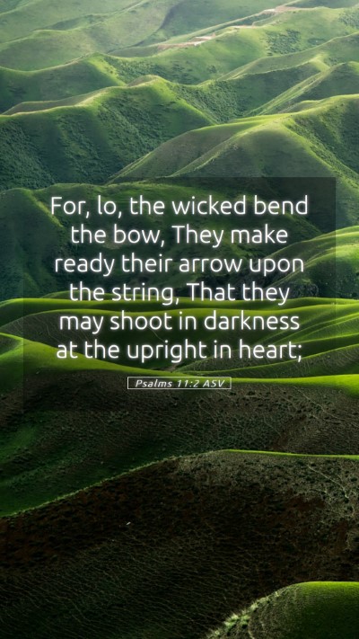 Picture 05 - Psalms 11:2 ASV Mobile Phone Wallpaper - For, lo, the wicked bend the bow, They make ready - Mobile Bible Verse Wallpaper