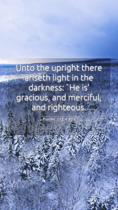 Picture 05 - Psalms 112:4 ASV Mobile Phone Wallpaper - Unto the upright there ariseth light in the - Mobile Bible Verse Wallpaper