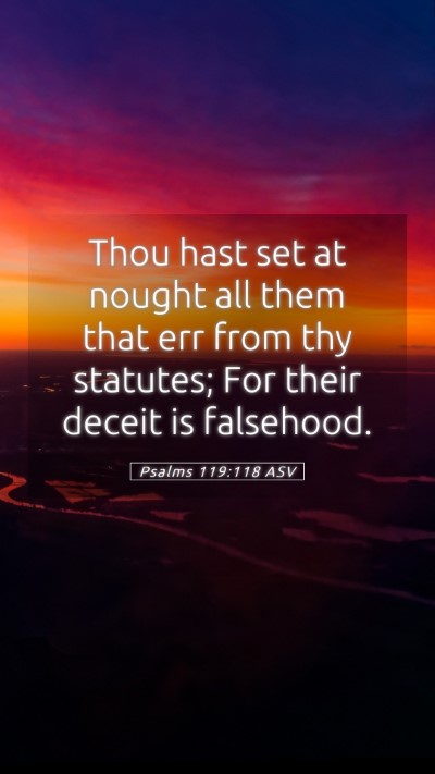 Picture 05 - Psalms 119:118 ASV Mobile Phone Wallpaper - Thou hast set at nought all them that err from - Mobile Bible Verse Wallpaper