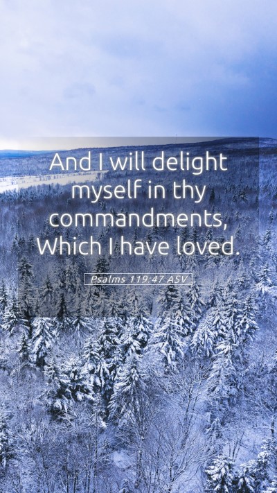 Picture 05 - Psalms 119:47 ASV Mobile Phone Wallpaper - And I will delight myself in thy commandments, - Mobile Bible Verse Wallpaper