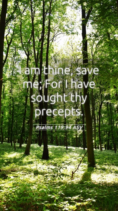 Picture 05 - Psalms 119:94 ASV Mobile Phone Wallpaper - I am thine, save me; For I have sought thy - Mobile Bible Verse Wallpaper