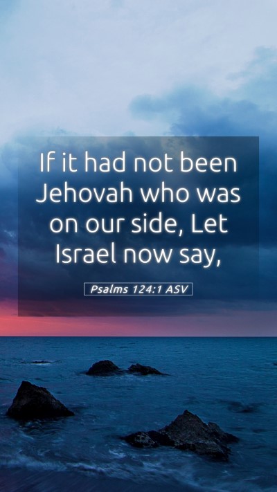 Picture 05 - Psalms 124:1 ASV Mobile Phone Wallpaper - If it had not been Jehovah who was on our side, - Mobile Bible Verse Wallpaper