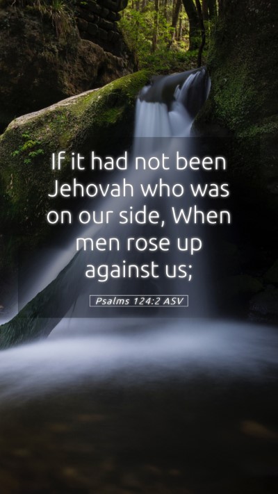 Picture 05 - Psalms 124:2 ASV Mobile Phone Wallpaper - If it had not been Jehovah who was on our side, - Mobile Bible Verse Wallpaper