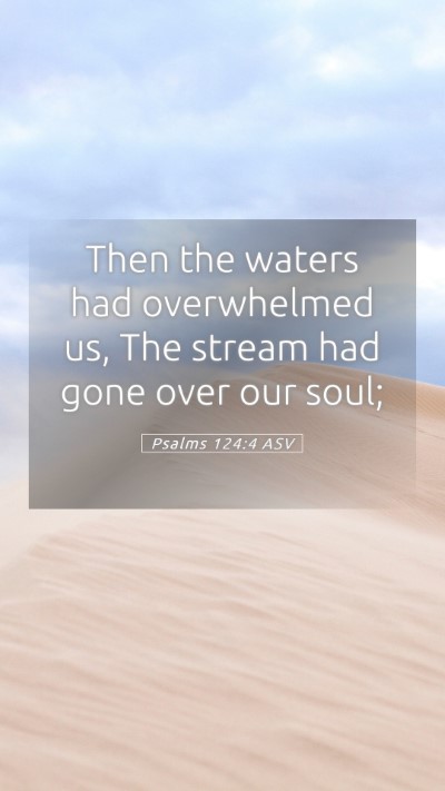 Picture 05 - Psalms 124:4 ASV Mobile Phone Wallpaper - Then the waters had overwhelmed us, The stream - Mobile Bible Verse Wallpaper