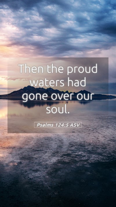 Picture 05 - Psalms 124:5 ASV Mobile Phone Wallpaper - Then the proud waters had gone over our - Mobile Bible Verse Wallpaper