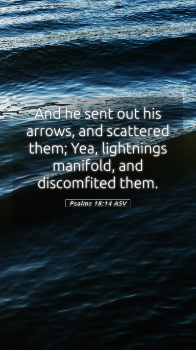 Picture 05 - Psalms 18:14 ASV Mobile Phone Wallpaper - And he sent out his arrows, and scattered them; - Mobile Bible Verse Wallpaper