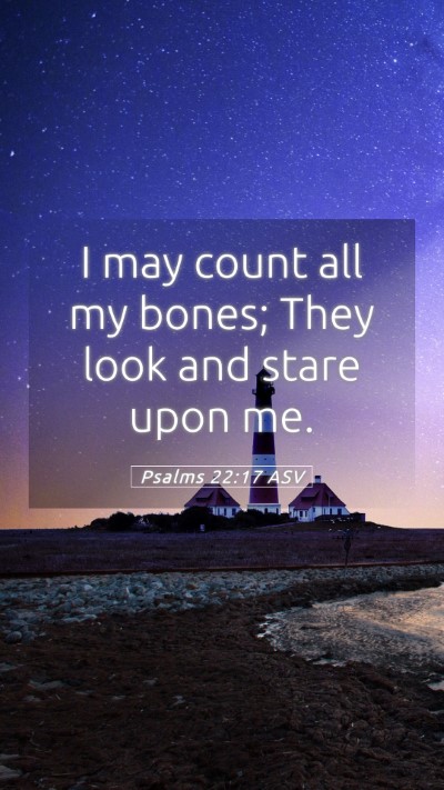 Picture 05 - Psalms 22:17 ASV Mobile Phone Wallpaper - I may count all my bones; They look and stare - Mobile Bible Verse Wallpaper