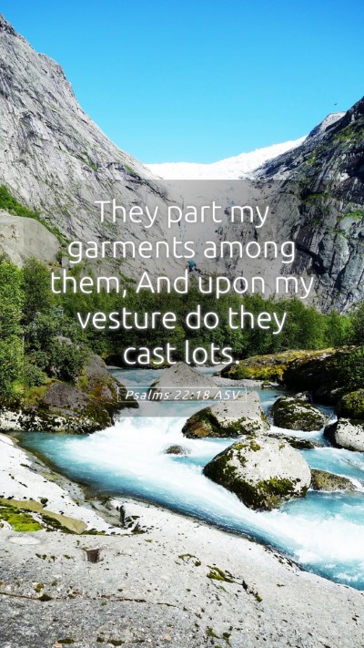 Picture 05 - Psalms 22:18 ASV Mobile Phone Wallpaper - They part my garments among them, And upon my - Mobile Bible Verse Wallpaper