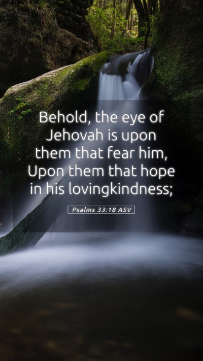 Picture 05 - Psalms 33:18 ASV Mobile Phone Wallpaper - Behold, the eye of Jehovah is upon them that fear - Mobile Bible Verse Wallpaper