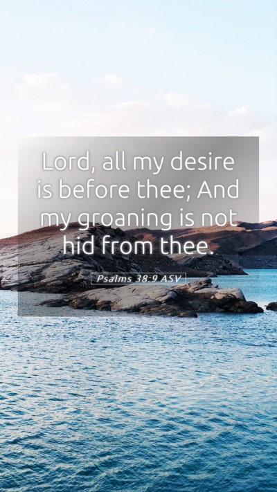 Picture 05 - Psalms 38:9 ASV Mobile Phone Wallpaper - Lord, all my desire is before thee; And my - Mobile Bible Verse Wallpaper