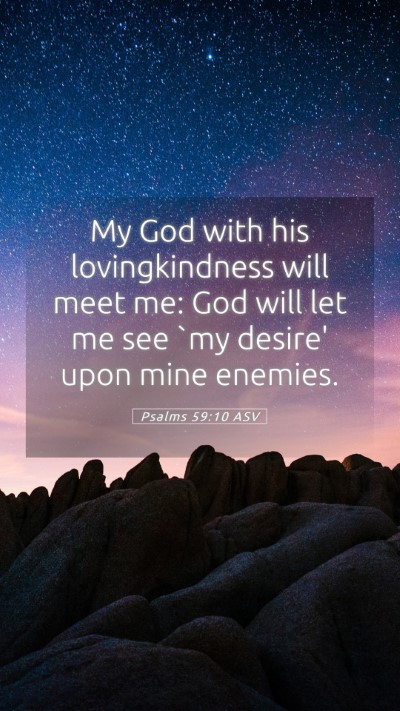 Picture 05 - Psalms 59:10 ASV Mobile Phone Wallpaper - My God with his lovingkindness will meet me: God - Mobile Bible Verse Wallpaper