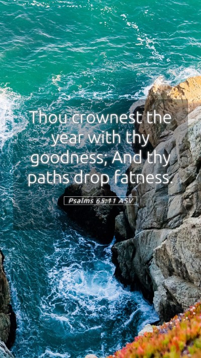 Picture 05 - Psalms 65:11 ASV Mobile Phone Wallpaper - Thou crownest the year with thy goodness; And thy - Mobile Bible Verse Wallpaper
