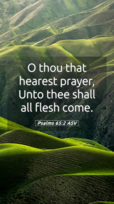 Picture 05 - Psalms 65:2 ASV Mobile Phone Wallpaper - O thou that hearest prayer, Unto thee shall all - Mobile Bible Verse Wallpaper