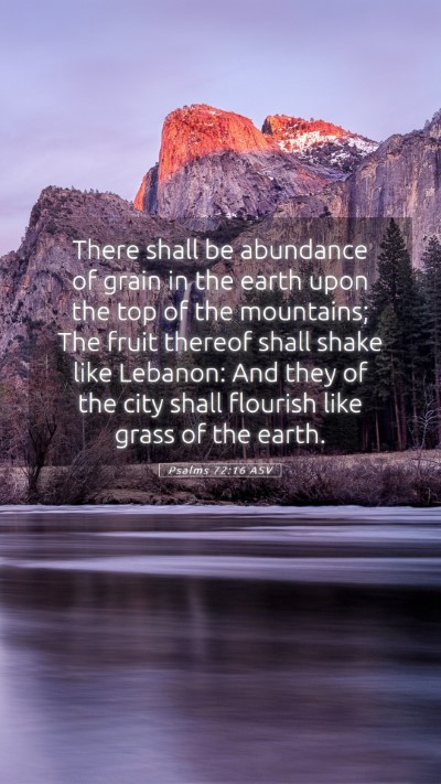 Picture 05 - Psalms 72:16 ASV Mobile Phone Wallpaper - There shall be abundance of grain in the earth - Mobile Bible Verse Wallpaper