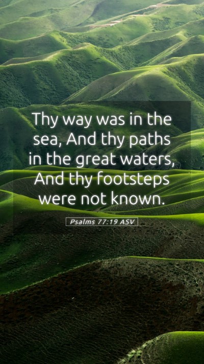 Picture 05 - Psalms 77:19 ASV Mobile Phone Wallpaper - Thy way was in the sea, And thy paths in the - Mobile Bible Verse Wallpaper