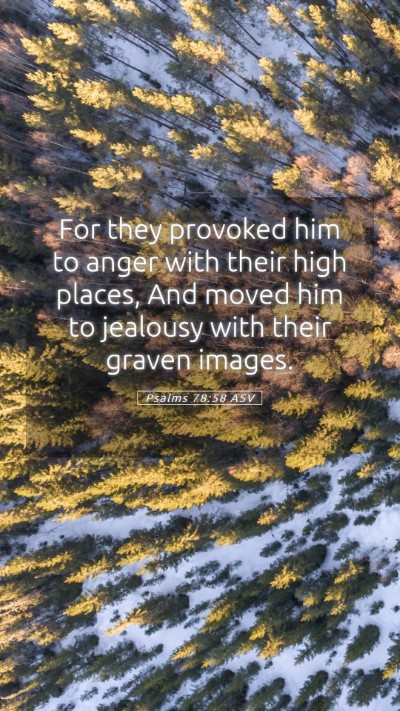 Picture 05 - Psalms 78:58 ASV Mobile Phone Wallpaper - For they provoked him to anger with their high - Mobile Bible Verse Wallpaper