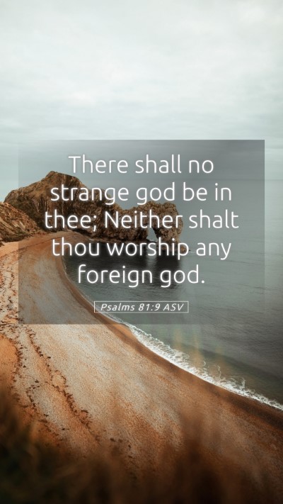 Picture 05 - Psalms 81:9 ASV Mobile Phone Wallpaper - There shall no strange god be in thee; Neither - Mobile Bible Verse Wallpaper