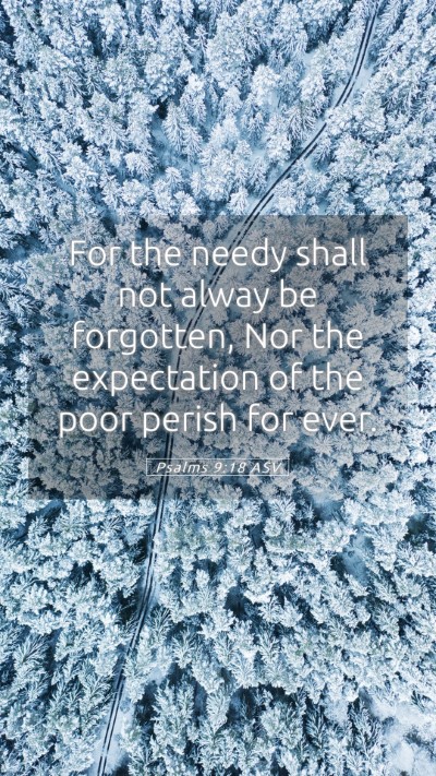 Picture 05 - Psalms 9:18 ASV Mobile Phone Wallpaper - For the needy shall not alway be forgotten, Nor - Mobile Bible Verse Wallpaper