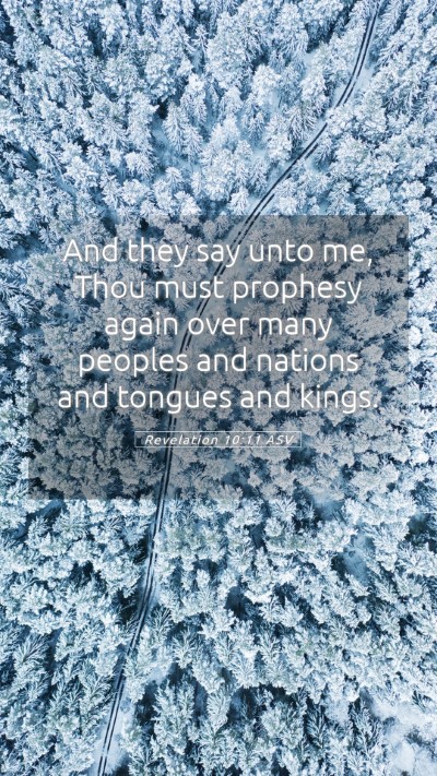 Picture 05 - Revelation 10:11 ASV Mobile Phone Wallpaper - And they say unto me, Thou must prophesy again - Mobile Bible Verse Wallpaper