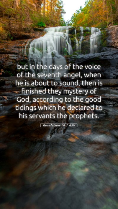 Picture 05 - Revelation 10:7 ASV Mobile Phone Wallpaper - but in the days of the voice of the seventh - Mobile Bible Verse Wallpaper