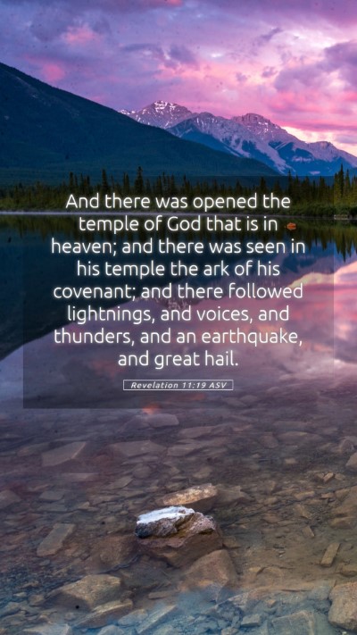 Picture 05 - Revelation 11:19 ASV Mobile Phone Wallpaper - And there was opened the temple of God that is in - Mobile Bible Verse Wallpaper