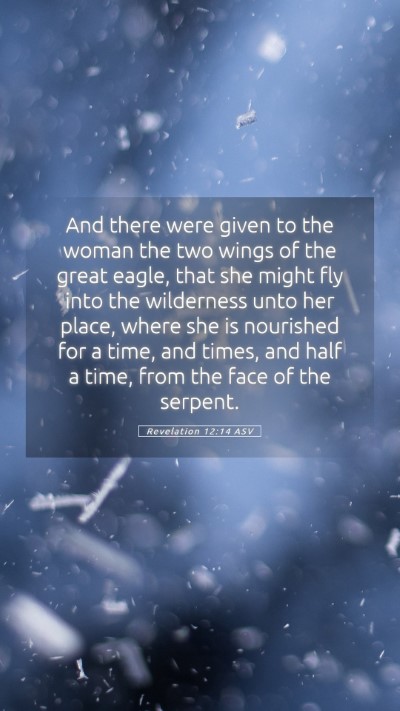 Picture 05 - Revelation 12:14 ASV Mobile Phone Wallpaper - And there were given to the woman the two wings - Mobile Bible Verse Wallpaper