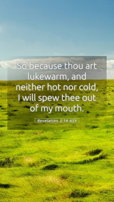 Picture 05 - Revelation 3:16 ASV Mobile Phone Wallpaper - So because thou art lukewarm, and neither hot nor - Mobile Bible Verse Wallpaper