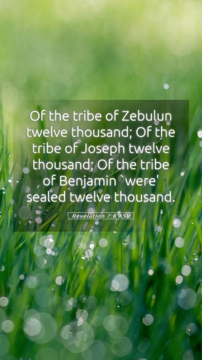Picture 05 - Revelation 7:8 ASV Mobile Phone Wallpaper - Of the tribe of Zebulun twelve thousand; Of the - Mobile Bible Verse Wallpaper