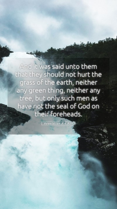 Picture 05 - Revelation 9:4 ASV Mobile Phone Wallpaper - And it was said unto them that they should not - Mobile Bible Verse Wallpaper
