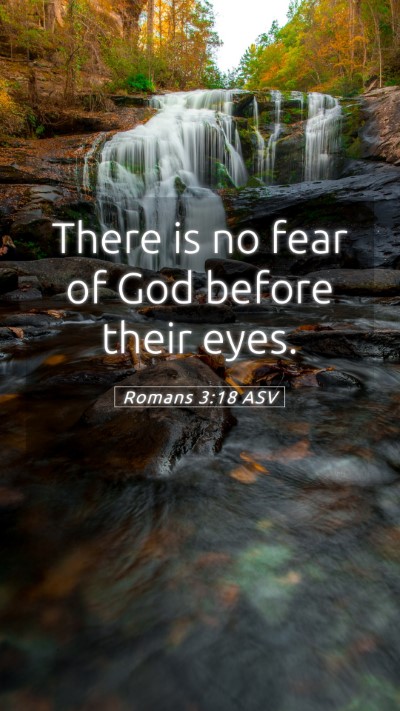 Picture 05 - Romans 3:18 ASV Mobile Phone Wallpaper - There is no fear of God before their - Mobile Bible Verse Wallpaper