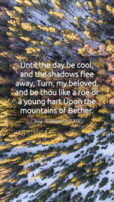 Picture 05 - Song of Solomon 2:17 ASV Mobile Phone Wallpaper - Until the day be cool, and the shadows flee away, - Mobile Bible Verse Wallpaper