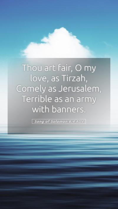 Picture 05 - Song of Solomon 6:4 ASV Mobile Phone Wallpaper - Thou art fair, O my love, as Tirzah, Comely as - Mobile Bible Verse Wallpaper