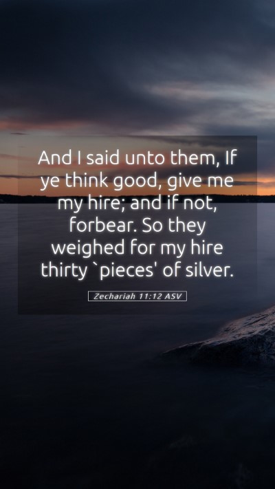Picture 05 - Zechariah 11:12 ASV Mobile Phone Wallpaper - And I said unto them, If ye think good, give me - Mobile Bible Verse Wallpaper
