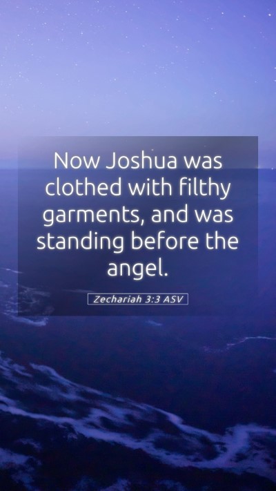 Picture 05 - Zechariah 3:3 ASV Mobile Phone Wallpaper - Now Joshua was clothed with filthy garments, and - Mobile Bible Verse Wallpaper