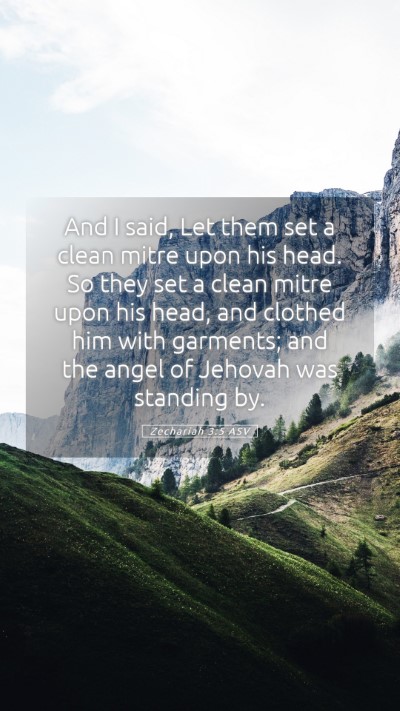 Picture 05 - Zechariah 3:5 ASV Mobile Phone Wallpaper - And I said, Let them set a clean mitre upon his - Mobile Bible Verse Wallpaper