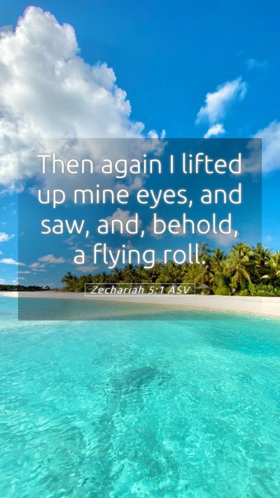 Picture 05 - Zechariah 5:1 ASV Mobile Phone Wallpaper - Then again I lifted up mine eyes, and saw, and, - Mobile Bible Verse Wallpaper