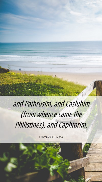Picture 06 - 1 Chronicles 1:12 ASV Mobile Phone Wallpaper - and Pathrusim, and Casluhim (from whence came the - Mobile Bible Verse Wallpaper