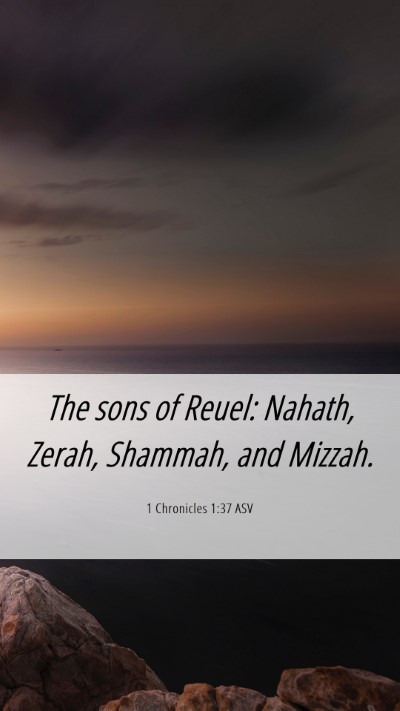 Picture 06 - 1 Chronicles 1:37 ASV Mobile Phone Wallpaper - The sons of Reuel: Nahath, Zerah, Shammah, and - Mobile Bible Verse Wallpaper