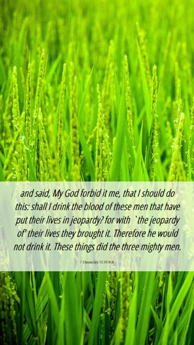 Picture 06 - 1 Chronicles 11:19 ASV Mobile Phone Wallpaper - and said, My God forbid it me, that I should do - Mobile Bible Verse Wallpaper