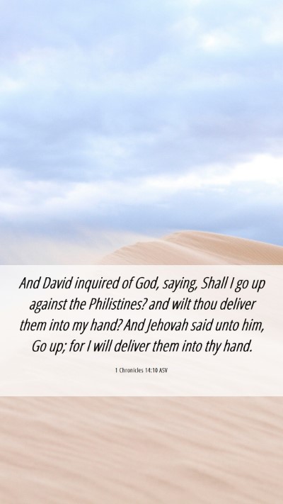 Picture 06 - 1 Chronicles 14:10 ASV Mobile Phone Wallpaper - And David inquired of God, saying, Shall I go up - Mobile Bible Verse Wallpaper